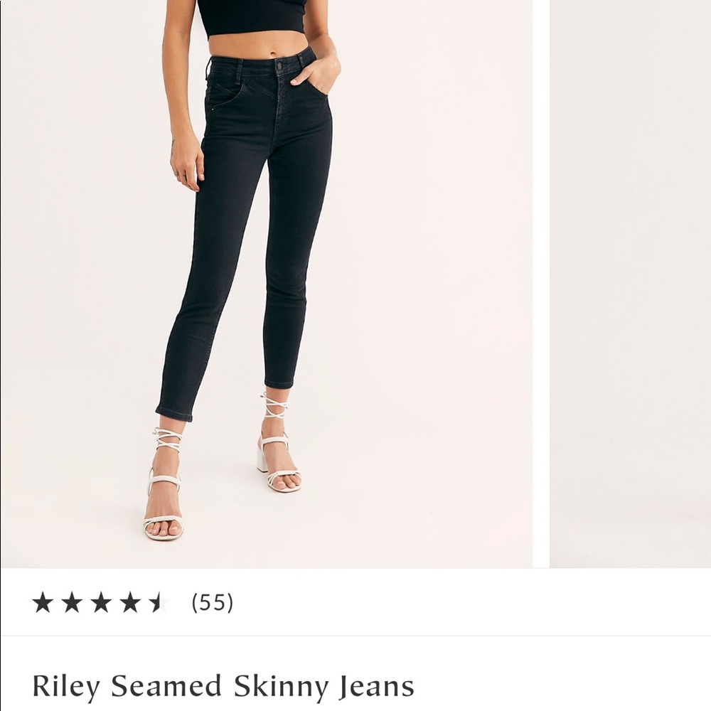 riled seamed skinny jeans